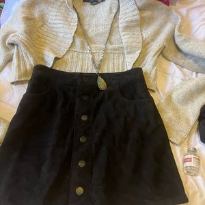 Express Black Mini Skirt size 00 NWOT